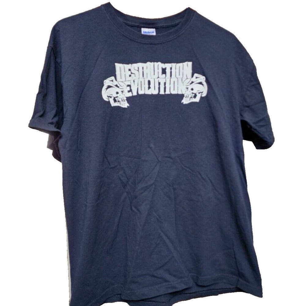 Destruction Evolution Black Band Tee Large Thrash Metal 2 Sides GI Jams Records